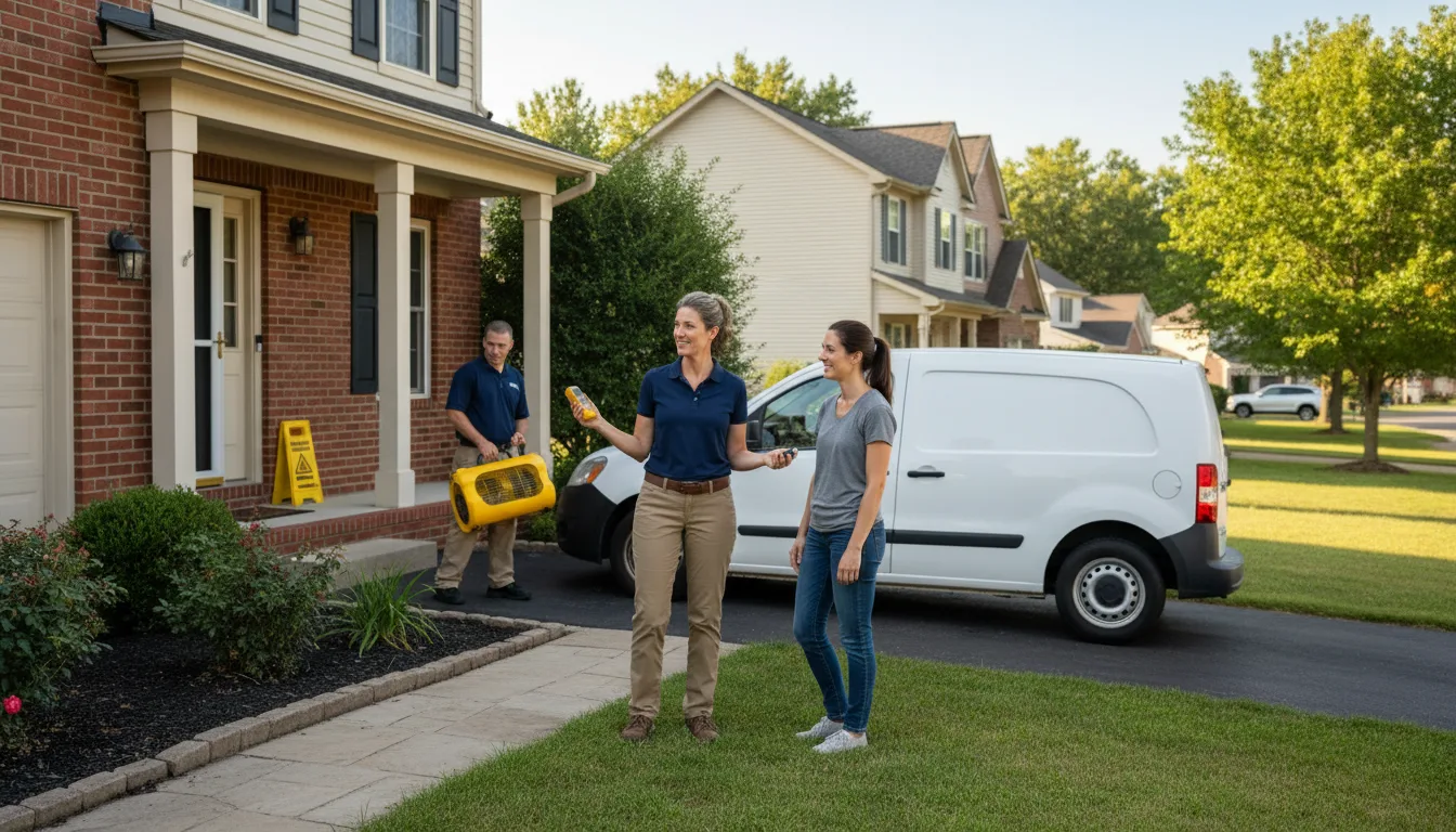 Residential water damage restoration in Worcester, PA